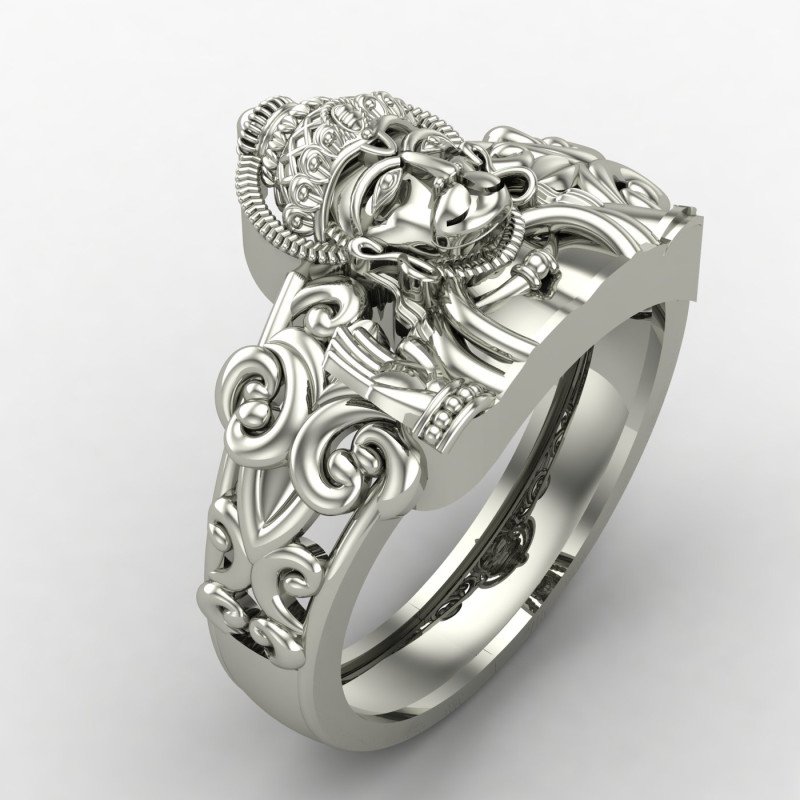 Bajrang Bali Silver Ring Bajrang Bali Silver Ring