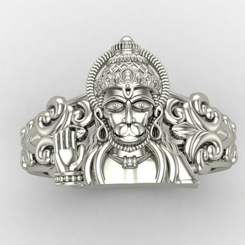 Bajrang Bali Silver Ring Bajrang Bali Silver Ring