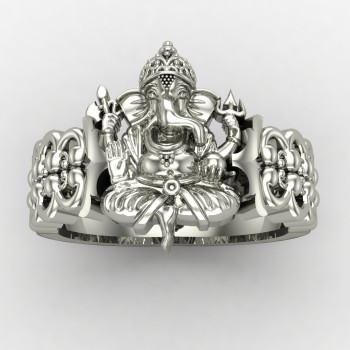 Gajanan Silver Ring