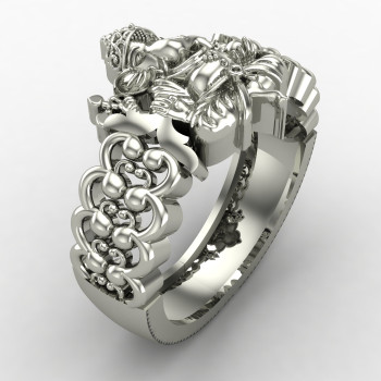 Gajanan Silver Ring