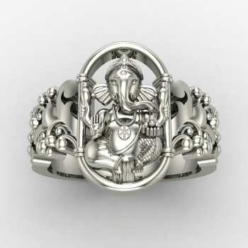 Ganpati Ring Silver