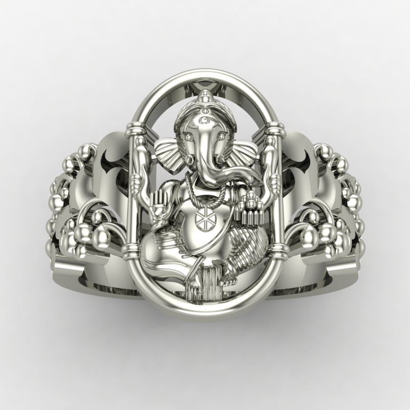 Ganpati Ring Silver