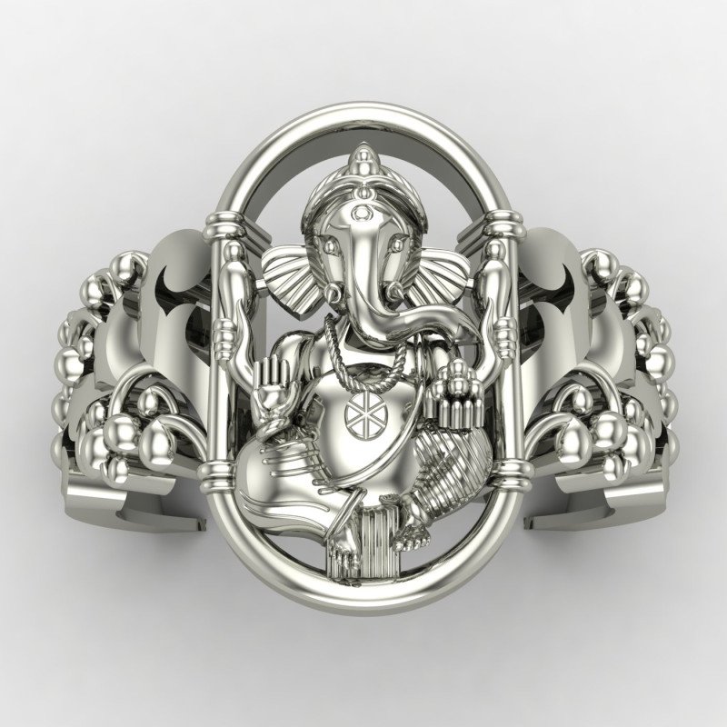 Ganpati Ring Silver