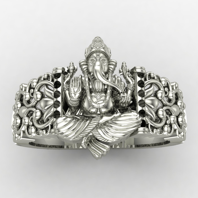 Ganpati Bappa Morya Silver Ring