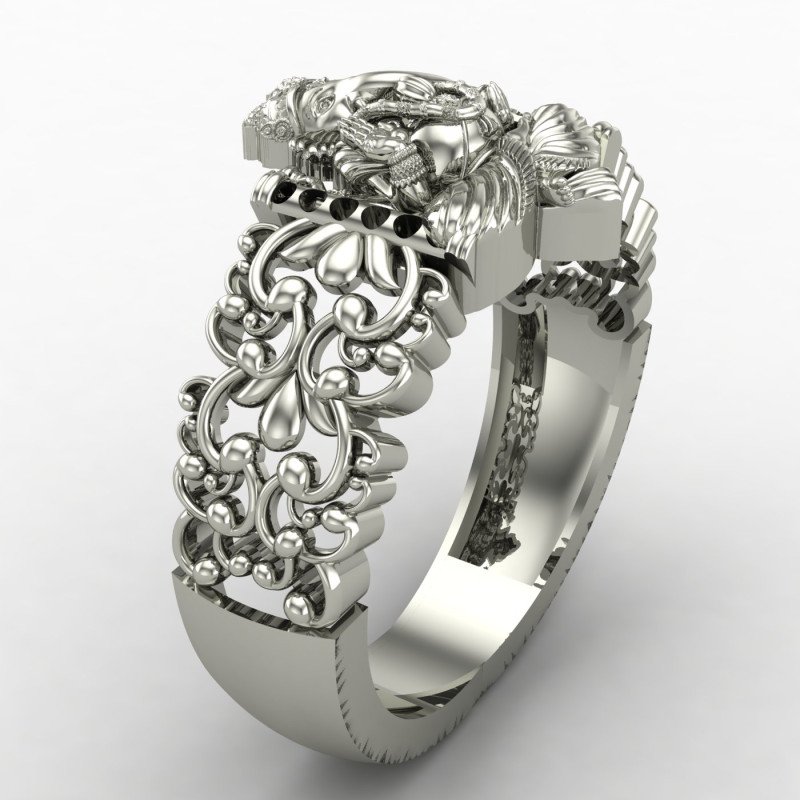 Ganpati Bappa Morya Silver Ring
