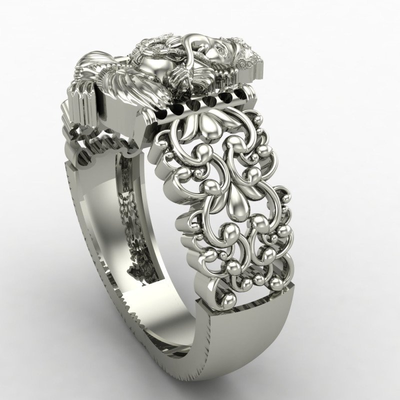 Ganpati Bappa Morya Silver Ring