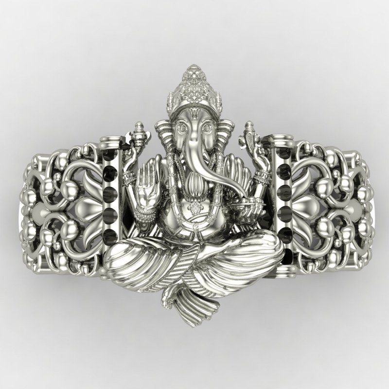 Ganpati Bappa Morya Silver Ring