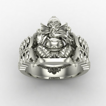 Ganpati Bappa Sterling Silver Ring