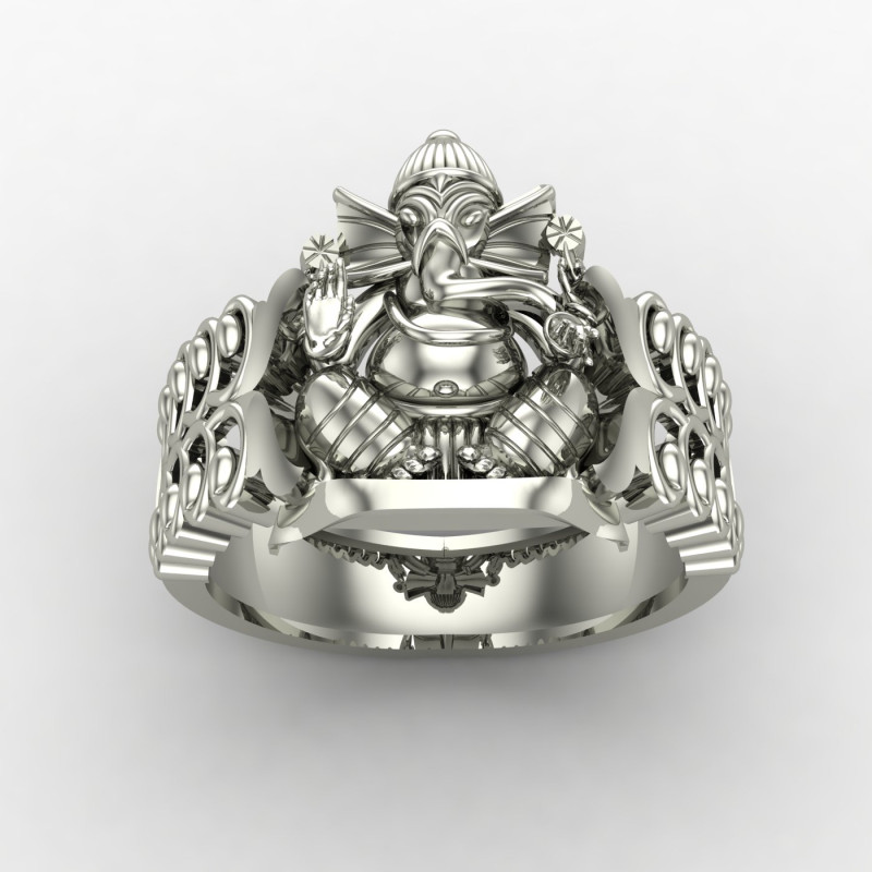 Ganpati Bappa Sterling Silver Ring