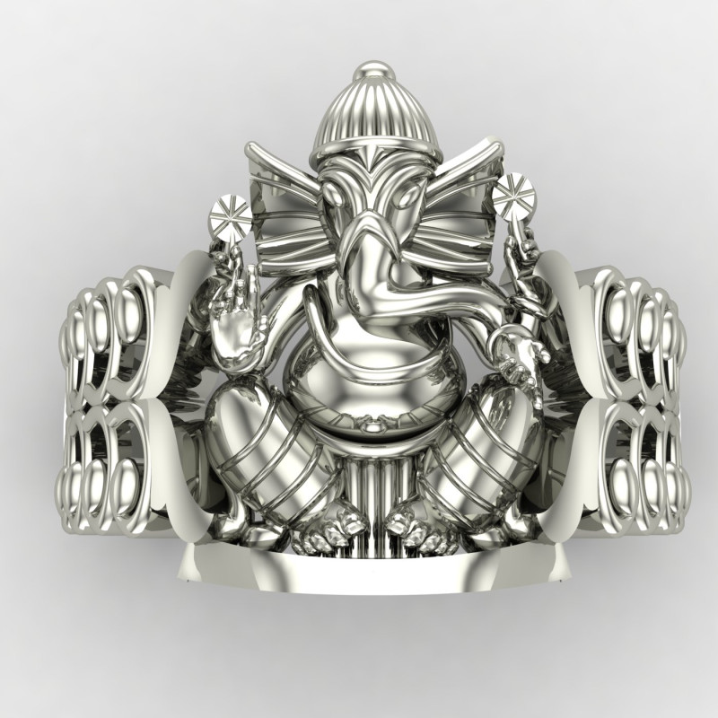 Ganpati Bappa Sterling Silver Ring