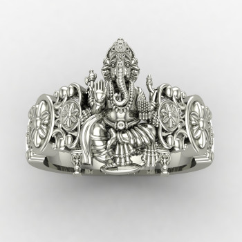 Lord Ganesha Silver Ring