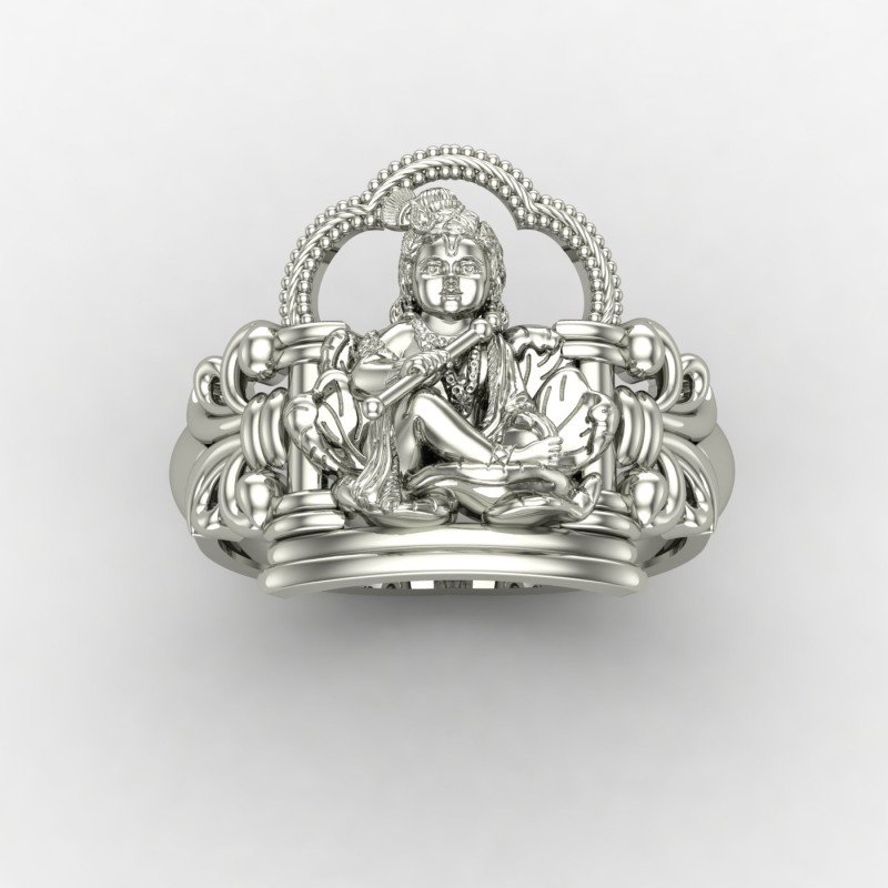 Makhan Chor Gopal Silver Ring