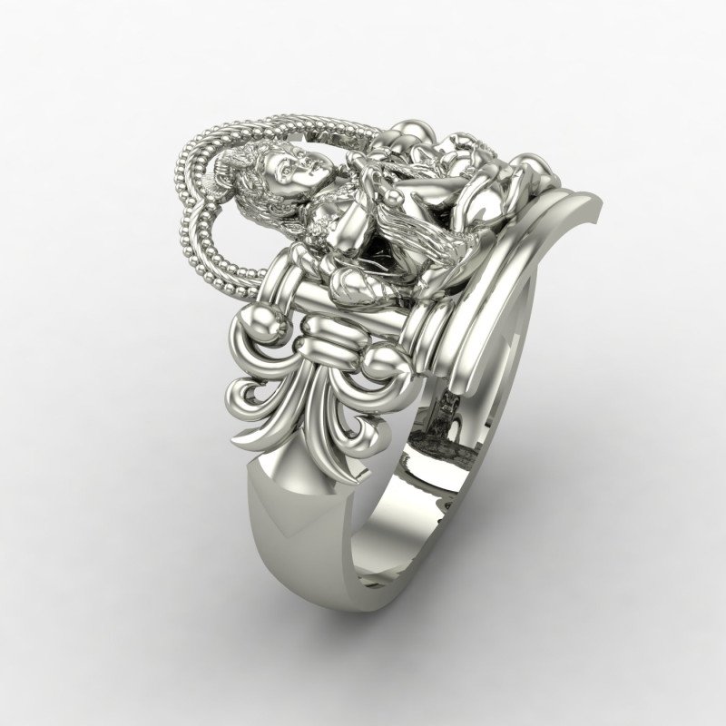 Makhan Chor Gopal Silver Ring