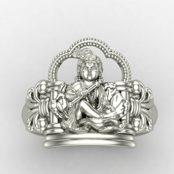 Makhan Chor Gopal Silver Ring