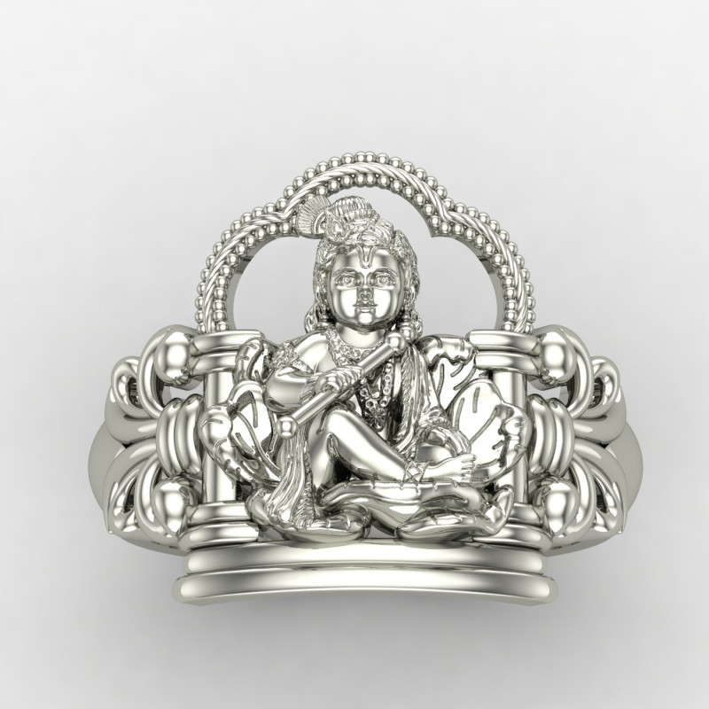 Makhan Chor Gopal Silver Ring