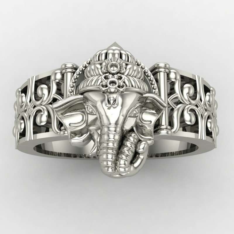 Silver Ganpati Bappa Ring