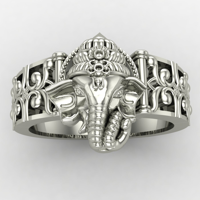 Silver Ganpati Bappa Ring