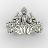 Sterling Silver Laxmi Mata Ring for Women Sterling Silver Laxmi Mata Ring for Women