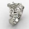 Sterling Silver Laxmi Mata Ring for Women Sterling Silver Laxmi Mata Ring for Women