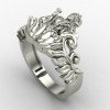 Sterling Silver Laxmi Mata Ring for Women Sterling Silver Laxmi Mata Ring for Women
