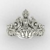 Sterling Silver Laxmi Mata Ring for Women Sterling Silver Laxmi Mata Ring for Women