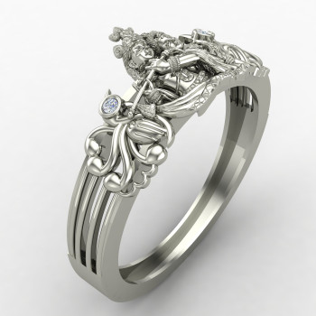 925 Sterling Silver Radha Krishna Ring for Devotees