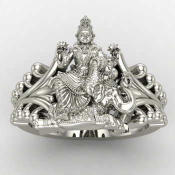 Laxmi Mata Ring Silver