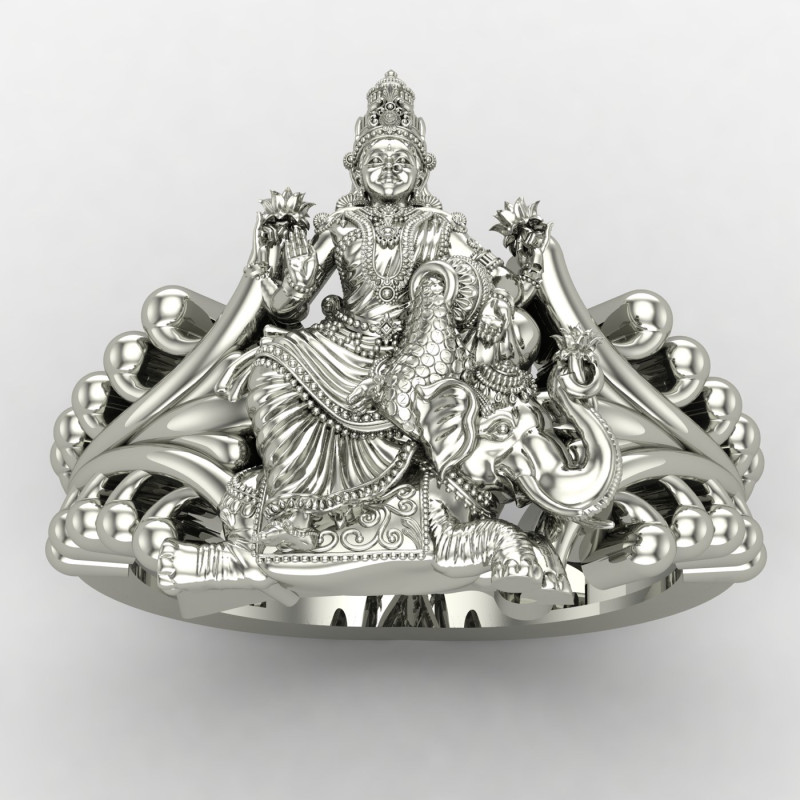 Laxmi Mata Ring Silver