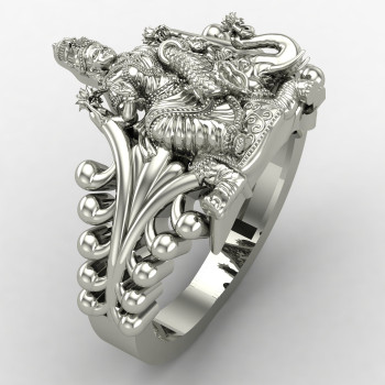 Laxmi Mata Ring Silver