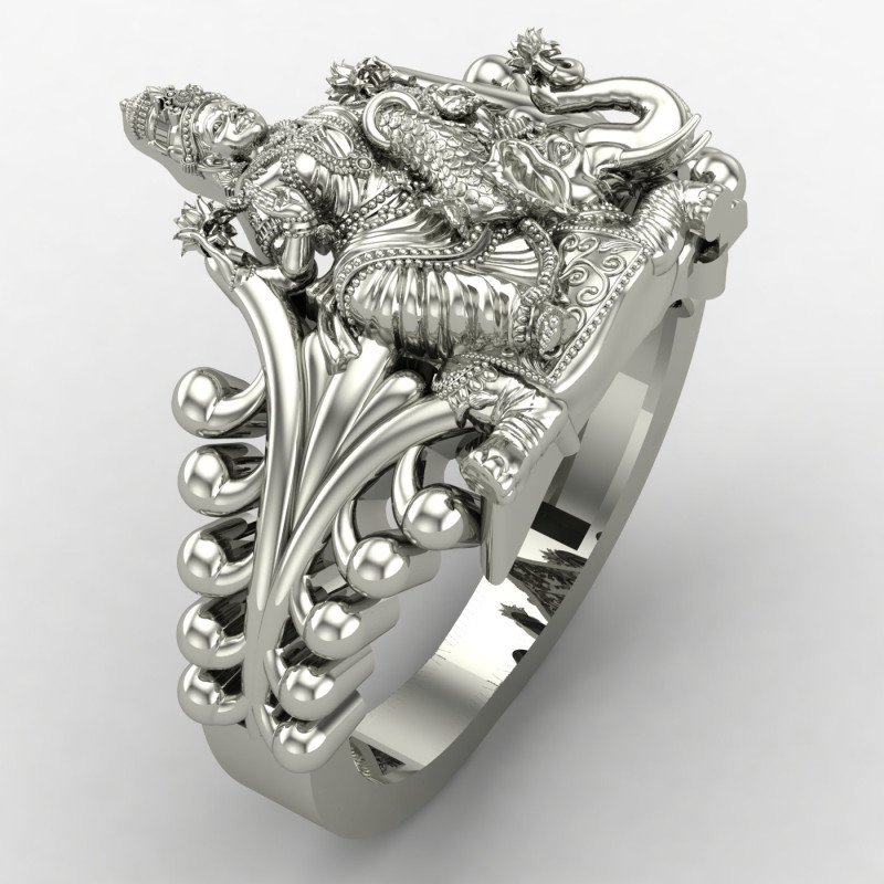 Laxmi Mata Ring Silver