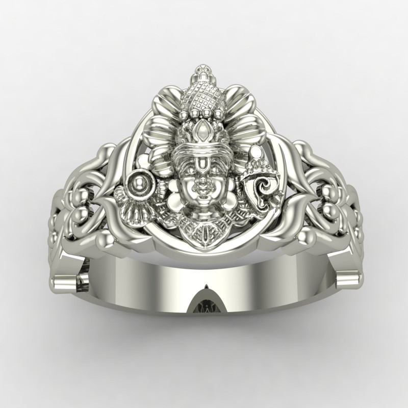 Traditional Tirupati Balaji Ring Silver Ring Traditional Tirupati Balaji Ring Silver Ring