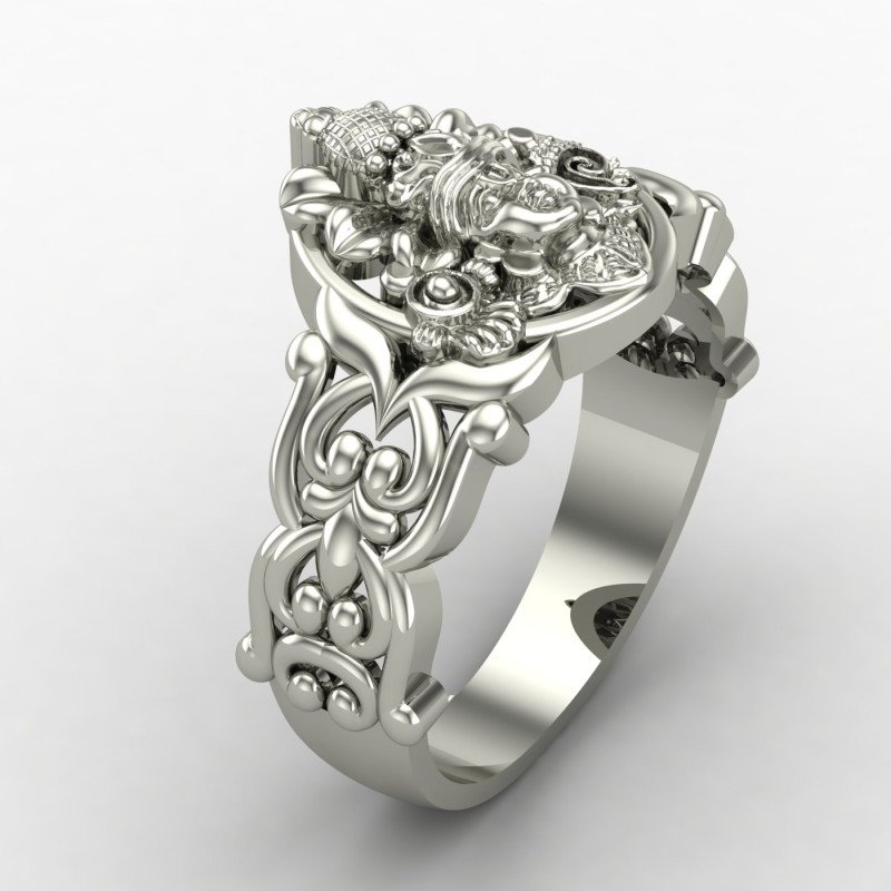Traditional Tirupati Balaji Ring Silver Ring Traditional Tirupati Balaji Ring Silver Ring