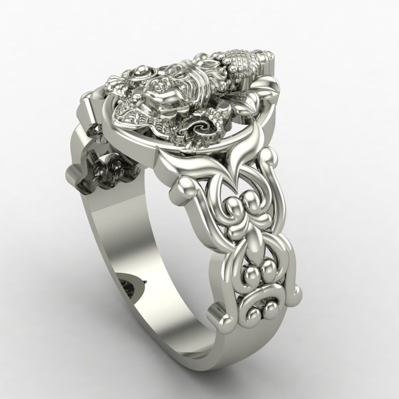 Traditional Tirupati Balaji Ring Silver Ring Traditional Tirupati Balaji Ring Silver Ring