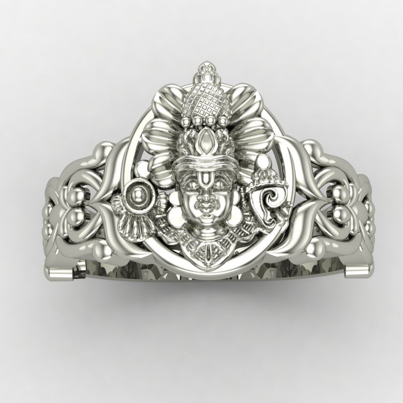 Traditional Tirupati Balaji Ring Silver Ring Traditional Tirupati Balaji Ring Silver Ring