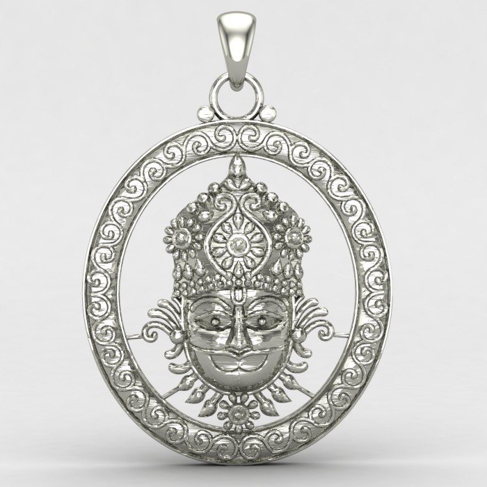 Khatu Shyam Silver Locket Khatu Shyam Silver Locket