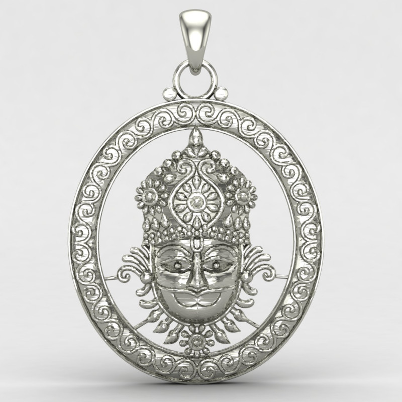 Khatu Shyam Silver Locket Khatu Shyam Silver Locket