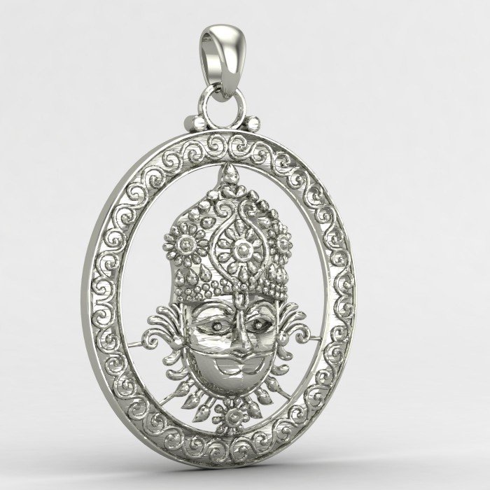 Khatu Shyam Silver Locket Khatu Shyam Silver Locket