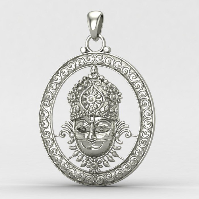 Khatu Shyam Silver Locket Khatu Shyam Silver Locket