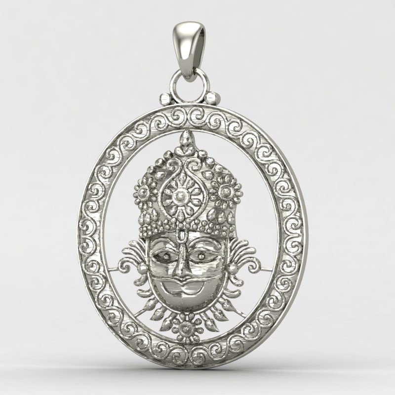 Khatu Shyam Silver Locket Khatu Shyam Silver Locket