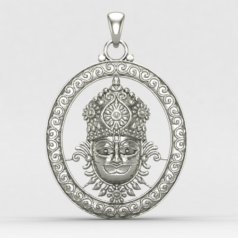 Khatu Shyam Silver Locket Khatu Shyam Silver Locket