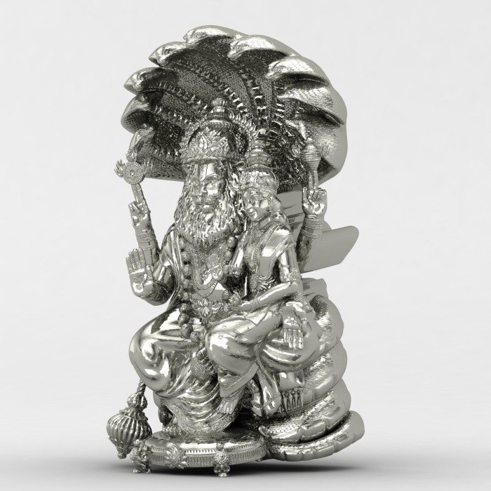 Narasimha with Shree Laxmi 925 Silver Locket