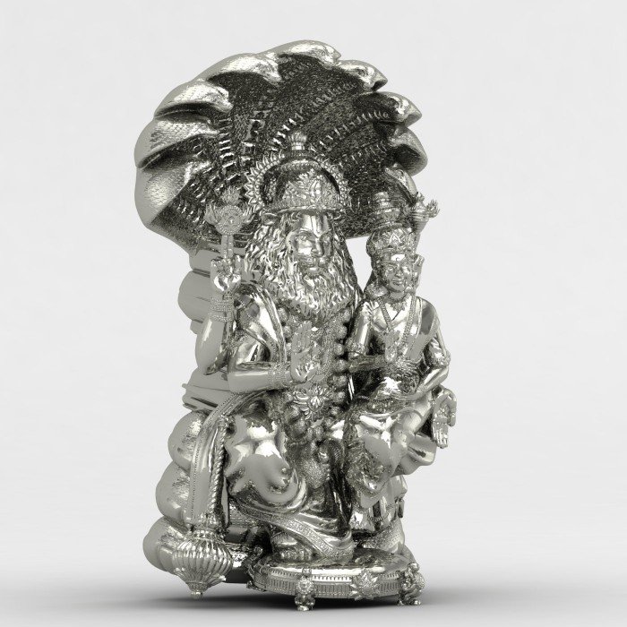 Narasimha with Shree Laxmi 925 Silver Locket