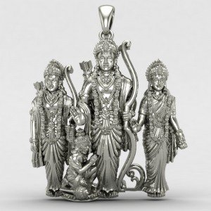 Ram Laxman Sita Hanuman Silver Locket