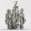 Ram Laxman Sita Hanuman Silver Locket