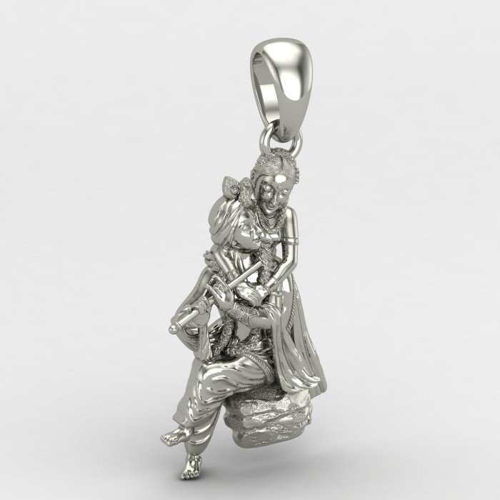 Radha Krishna 925 Silver Locket Radha Krishna 925 Silver Locket