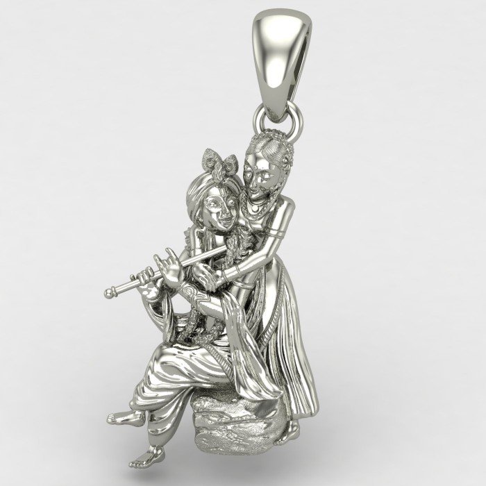 Radha Krishna 925 Silver Locket Radha Krishna 925 Silver Locket