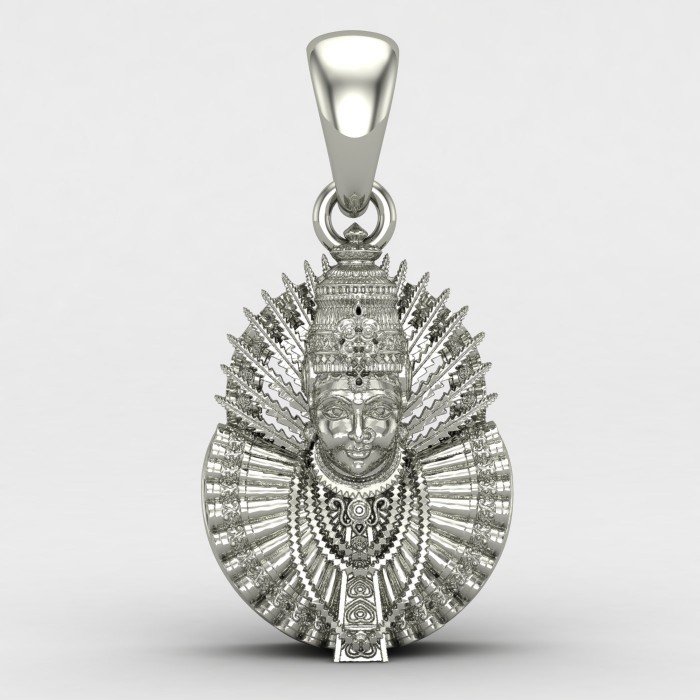 Khatu Shyam Baba Silver Pendant