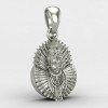 Khatu Shyam Baba Silver Pendant Khatu Shyam Baba Silver Pendant