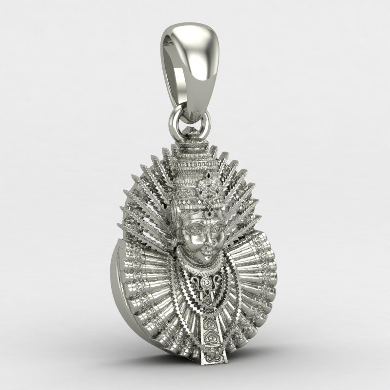Khatu Shyam Baba Silver Pendant Khatu Shyam Baba Silver Pendant