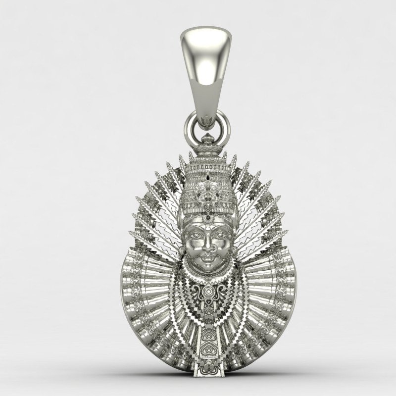 Khatu Shyam Baba Silver Pendant Khatu Shyam Baba Silver Pendant